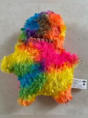 Fuggler Bigg Fugg Multi Rainbow Monster Sir Splodge A Lot 9" Tie Dye Plush